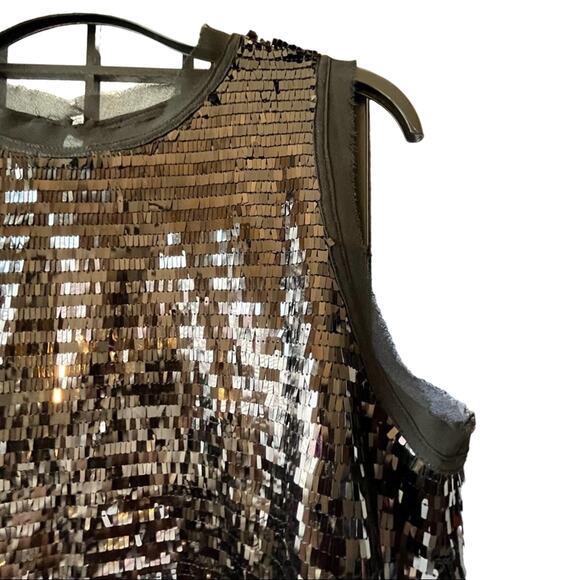 Who What Wear Sleeveless Sequin Black Tank Top Medium - Picture 4 of 10